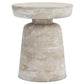 Robbie Wood Accent End Table in neutral finish with sleek, sculptural design, perfect for adding natural charm to any room.