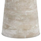 Robbie Wood Accent End Table base, showcasing natural wood grain in a light, earthy tone.