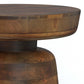 Close-up of Robbie Wood Accent End Table showing natural wood grain and handcrafted design details.
