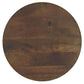 Top view of the Robbie Wood Accent End Table showcasing solid mango wood with natural grain patterns and rich finish.