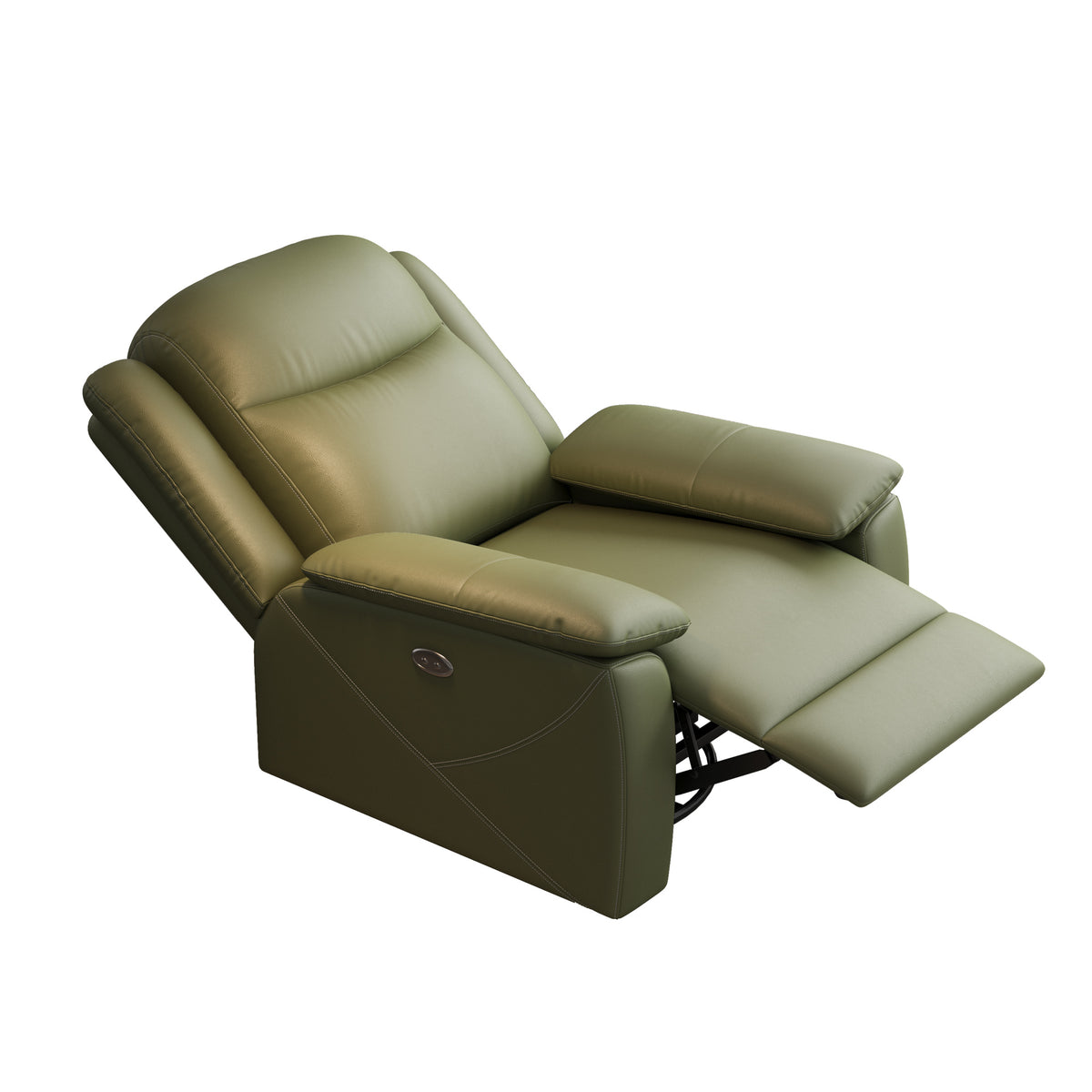 Rocker Recliner Chair with USB Charging Port, 360° Swivel Recliner Sofa, Oversized Electric Reclining Sofa for Adults, nursing chair with Overstuffed Cushion and Back( GREEN) – view 2