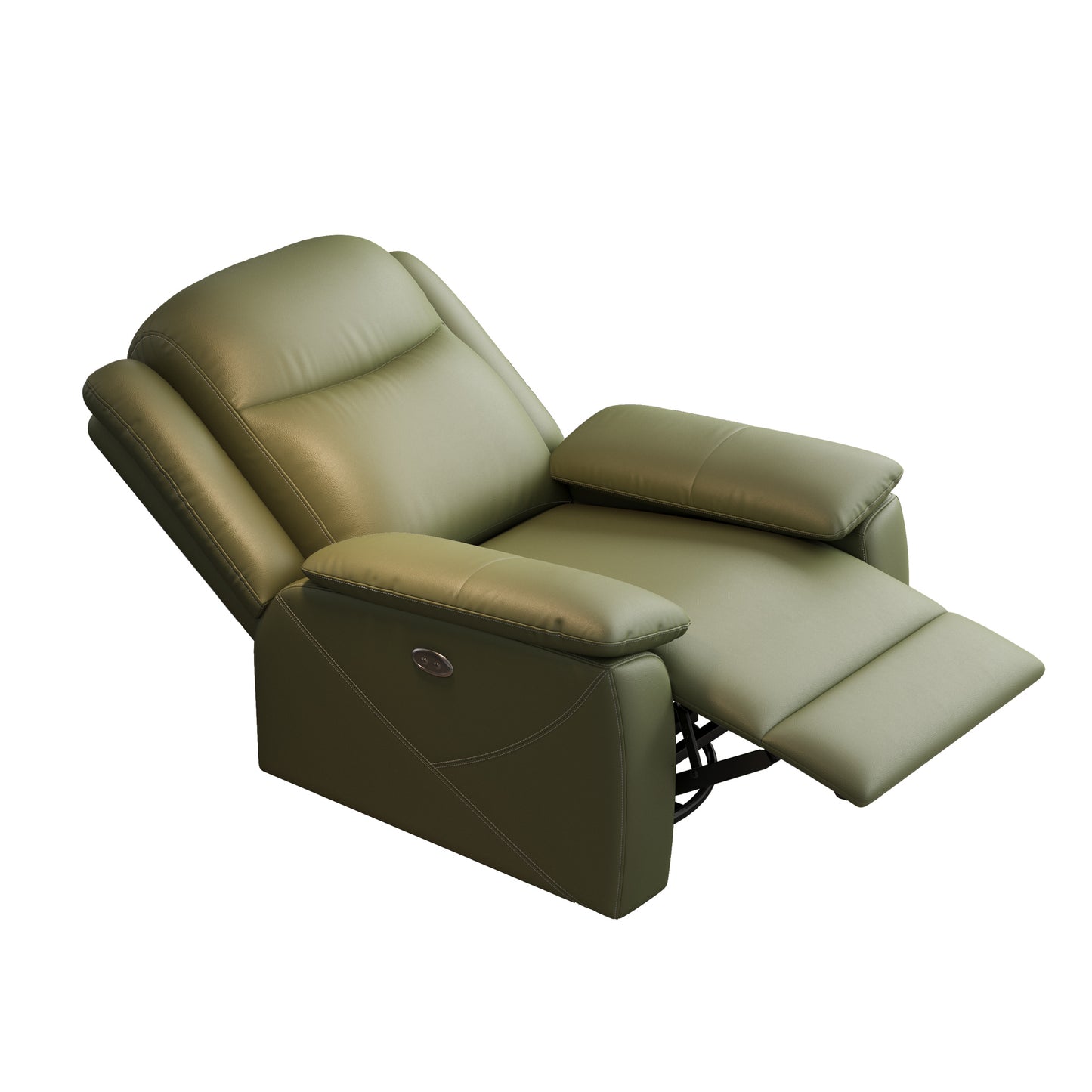 Rocker Recliner Chair with USB Charging Port, 360° Swivel Recliner Sofa, Oversized Electric Reclining Sofa for Adults, nursing chair with Overstuffed Cushion and Back( GREEN) – view 2