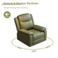 Rocker Recliner Chair with USB Charging Port, 360° Swivel Recliner Sofa, Oversized Electric Reclining Sofa for Adults, nursing chair with Overstuffed Cushion and Back( GREEN) – view 3