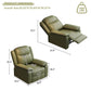 Rocker Recliner Chair with USB Charging Port, 360° Swivel Recliner Sofa, Oversized Electric Reclining Sofa for Adults, nursing chair with Overstuffed Cushion and Back( GREEN) – view 5