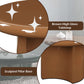 Ronald Brown High Gloss End Table 28"W showcasing brown high gloss tabletop and sculpted pillar base.