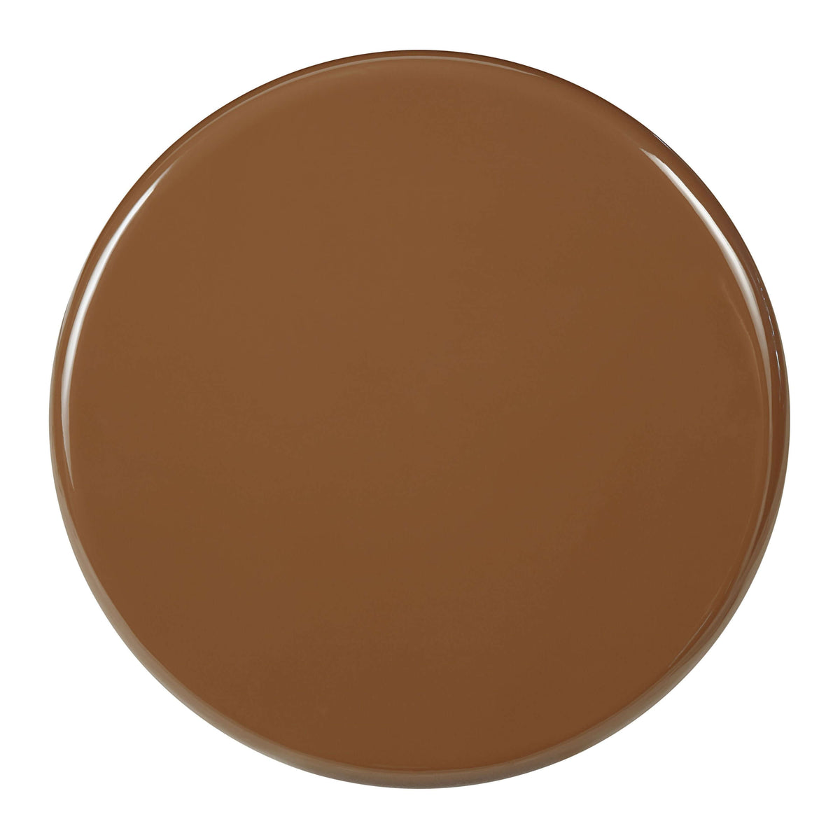 Ronald Brown High Gloss End Table 28"W brown high-gloss finish round surface