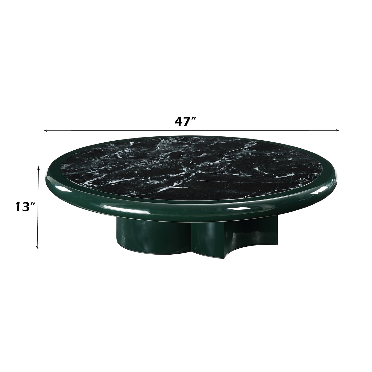 Ronald Dark Green MDF Coffee Table – 47" Coffee Table – view 4
