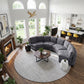 Rosalind Chenille Curved Modular Sectional – 4-Seat Sofa – view 16