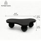 Rosalind Cloud-Shape Coffee Table – 46" Black Ball-Leg Accent Table – view 5