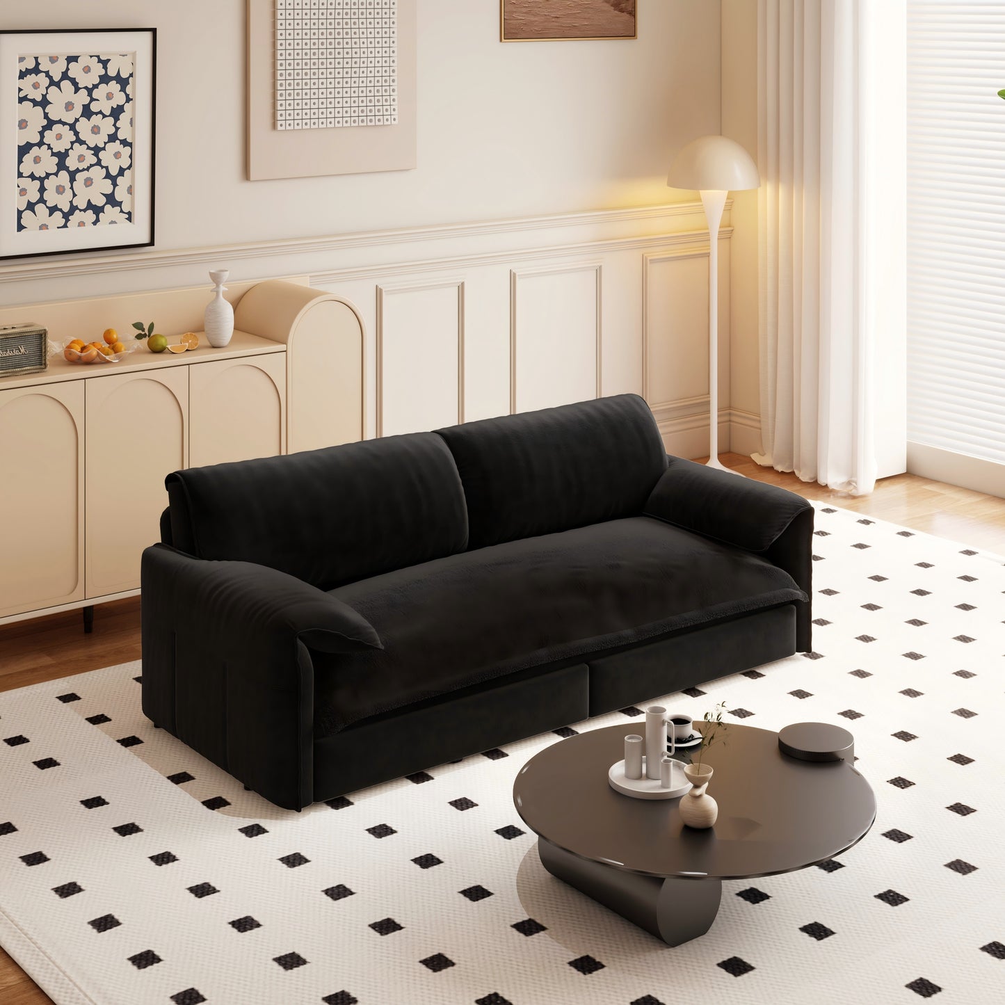 Rosalind Convertible Sleeper Sofa – 66" Queen Pull-Out Bed – view 3