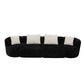 Rosalind Modular Sectional Sofa – 137.8" Bubble Velvet Sofa – view 20