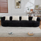 Rosalind Modular Sectional Sofa – 137.8" Bubble Velvet Sofa – view 3