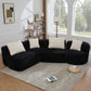 Rosalind Modular Sectional Sofa – 137.8" Bubble Velvet Sofa – view 4