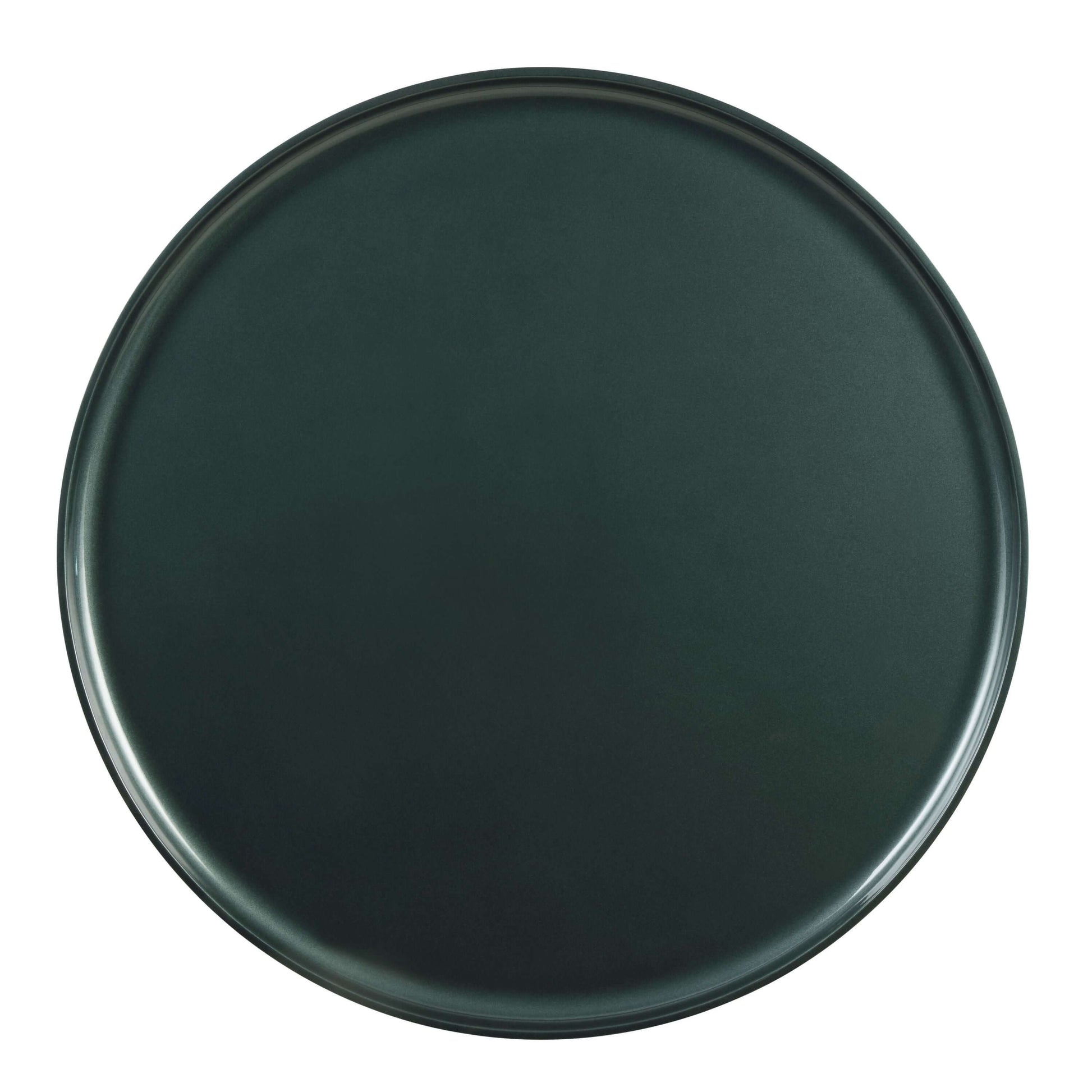 Lakita Blackish Green & Smoked Oak Coffee Table – 35” Modern Mixed-Finish Table top view, showcasing dark glossy finish.