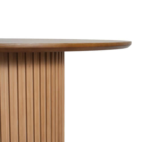Round Pedestal Dining Table – 47.25” Modern Round Dining Table (3 Colors) close-up of round top and pedestal base.
