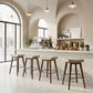 Divat Beige & Walnut Counter Stool (Set of 2)