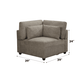 Rylie Brown Linen Modular Sectional Sofa – 144” Couch with Pillows (2 Sizes) corner seat with measurements
