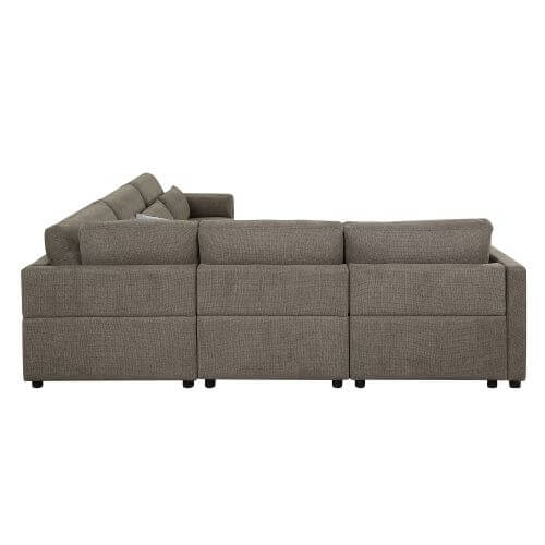 Rylie Brown Linen Modular Sectional Sofa