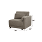 Rylie Brown Linen Modular Sectional Sofa – 144” Couch with Pillows (2 Sizes) - corner seat with dimensions.