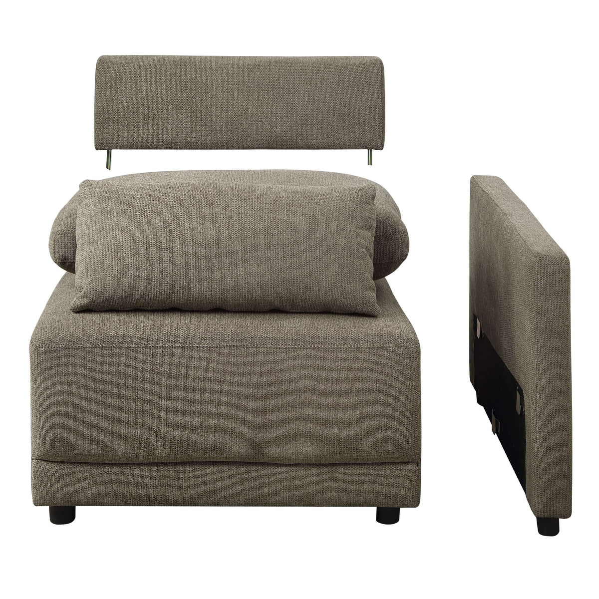 Rylie Brown Linen Modular Sectional Sofa – 144” Couch with Pillows (2 Sizes) showing versatile seating options.