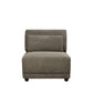 Rylie Brown Linen Modular Sectional Sofa – 144” Couch with Pillows (2 Sizes) armless seat in breathable linen upholstery.