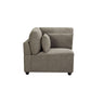 Rylie Brown Linen Modular Sectional Sofa – 144” Couch with Pillows (2 Sizes) Left armchair with cushions