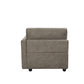 Rylie Brown Linen Modular Sectional Sofa – 144” Couch with Pillows (2 Sizes) back view showing upholstery.