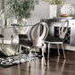 Sabine Dining Chairs – Set of 2, Silver Metal & Black Microfiber – view 5