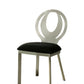 Sabine Dining Chairs – Set of 2, Silver Metal & Black Microfiber – view 9