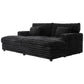 Sabine Faux Fur Double Chaise Sofa – 82" Oversized Lounge Sofa – view 17