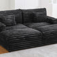 Sabine Faux Fur Double Chaise Sofa – 82" Oversized Lounge Sofa – view 9