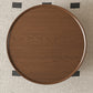 Sable Walnut Round Coffee Table – 35.4" Storage Drawer Table – view 16