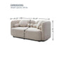 Sabrina 3-Piece Boucle Living Room Set – Sofa, Loveseat & Swivel Chair – view 10