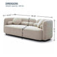 Sabrina 3-Piece Boucle Living Room Set – Sofa, Loveseat & Swivel Chair – view 9