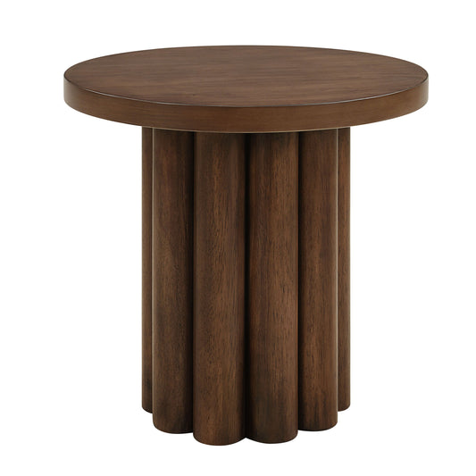 Sanat Brown Synthetic Wood End Table
