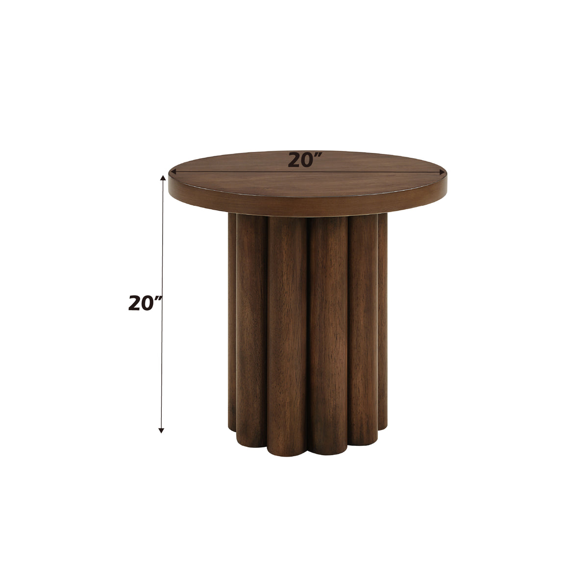 Sanat Brown Synthetic Wood End Table – view 3