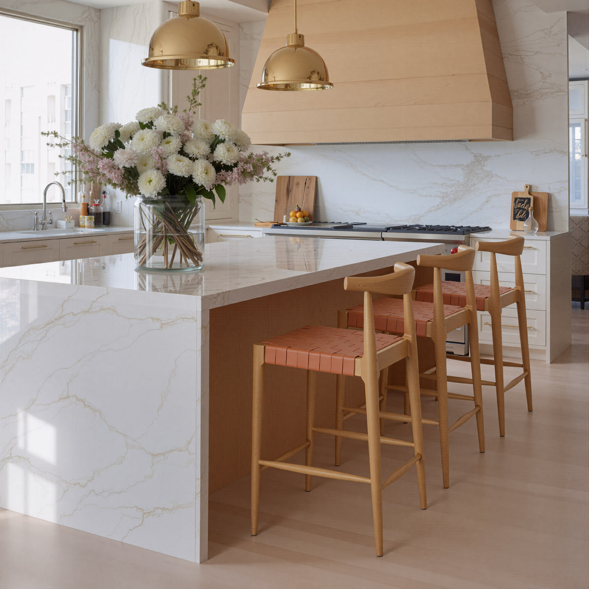 Bandani Tan Counter Stool