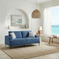 Selby Contemporary Chenille Sofa – Blue, Solid Wood Frame, 83"W – view 8
