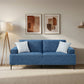 Selby Contemporary Chenille Sofa – Blue, Solid Wood Frame, 83"W – view 9