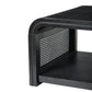 Selby Curved Coffee Table – Rattan Sides, 2-Tier Storage – view 8