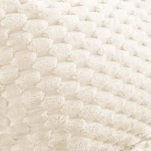 Close-up of soft, plush texture of the Modern Modular Flannelette Sofa – 82” Boneless Deep Seat Couch.
