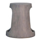 Solid Wood Acid Wash Side Table, Open-Storage showcasing a sculptural design and natural texture.