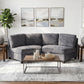 Sorrel Curved Modular Sectional Sofa – Chenille, 4 Colors – view 13