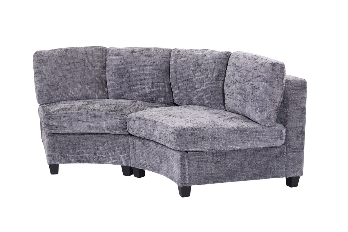 Sorrel Curved Modular Sectional Sofa – Chenille, 4 Colors – view 20