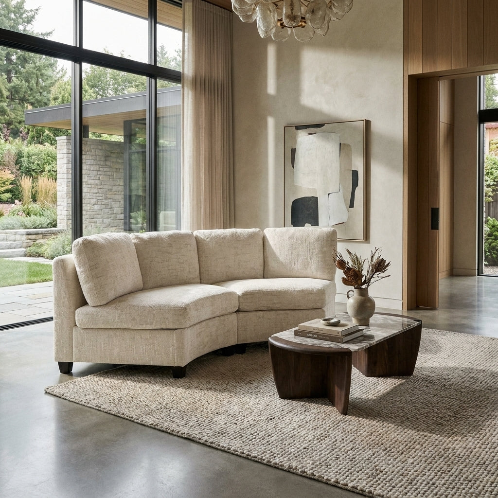 Sorrel Curved Modular Sectional Sofa – Chenille, 4 Colors – view 2