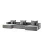 Sorrel Modular Reclining Sectional – Grey Corduroy L-Shaped Sofa – view 12