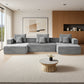 Sorrel Modular Reclining Sectional – Grey Corduroy L-Shaped Sofa – view 4