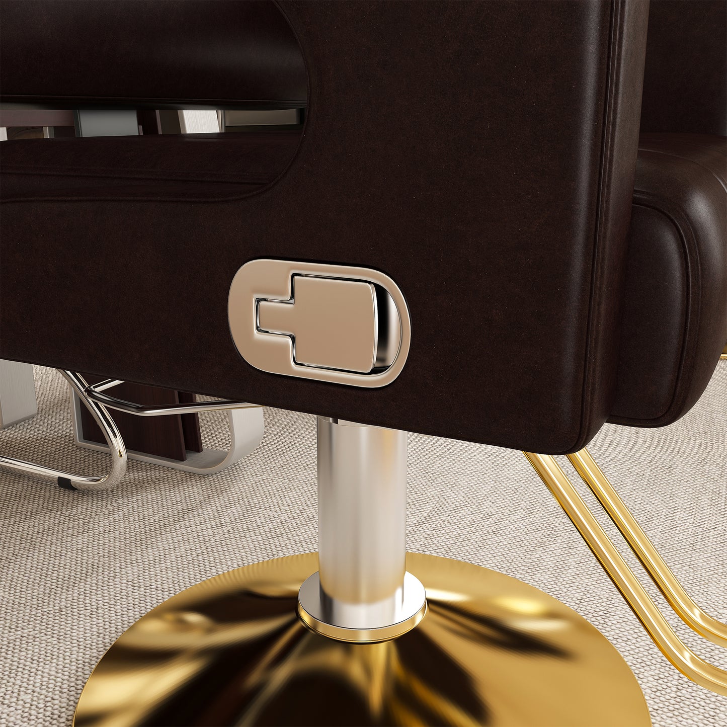 Sterling Hydraulic Barber Chair – 360° Swivel Salon Chair – view 6