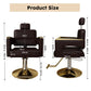 Sterling Hydraulic Barber Chair – 360° Swivel Salon Chair – view 9