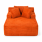 Sutter Corduroy Chaise Lounge Sofa Bed – 66" Armless Cloud Sleeper Chair